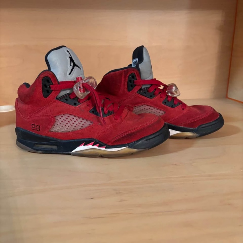 Jordan Kids Red and Black Sneakers
